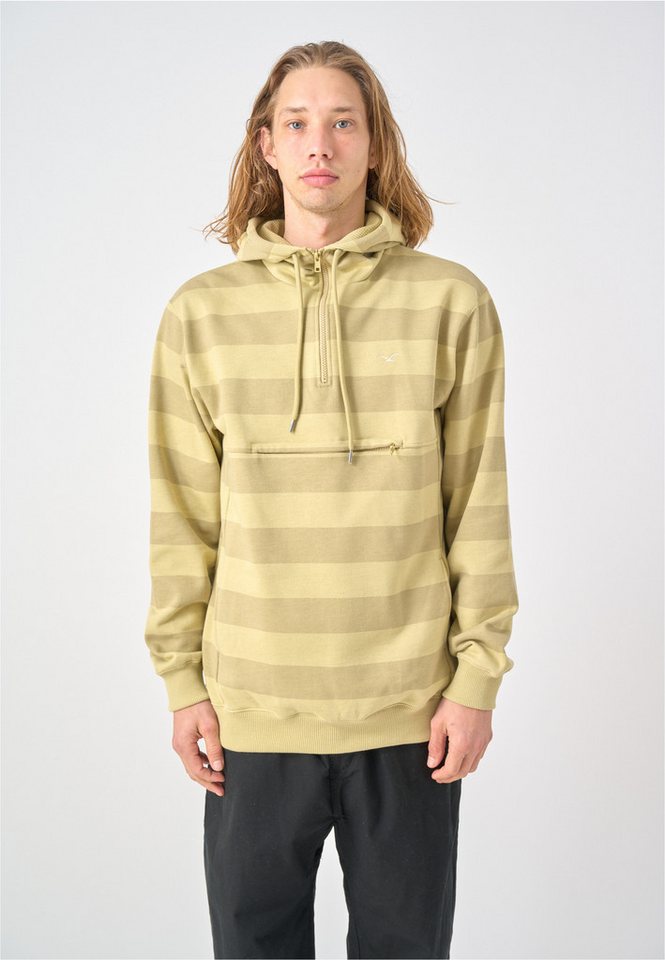 Cleptomanicx Kapuzensweatshirt Hooded Stripe mit praktischem Half-Zip von Cleptomanicx