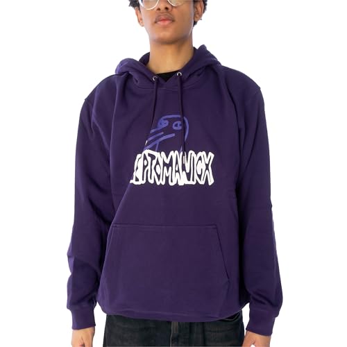 Cleptomanicx Krooked Gulls Hoodie Herren Kapuzenpullover Gothic Grape, L von Cleptomanicx