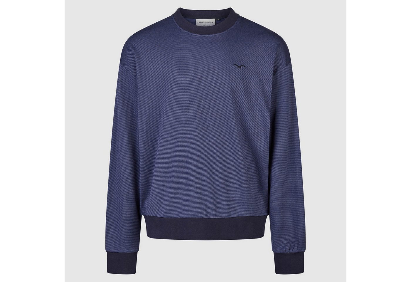 Cleptomanicx Rundhalspullover Cleptomanicx Boxy Crewneck Ligull Mini Stripe (Pullover, Crewneck, Pullover) von Cleptomanicx