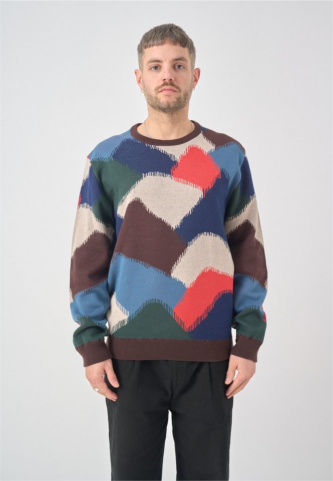 Cleptomanicx Strickpullover Crewneck Mountains mit lockerem Schnitt von Cleptomanicx