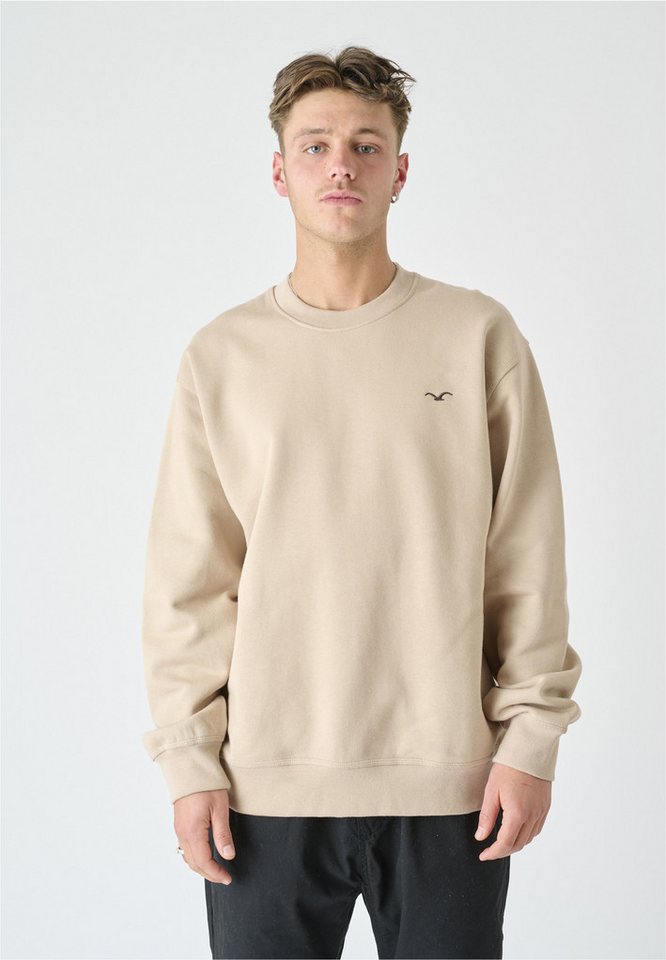 Cleptomanicx Sweatshirt Ligull Boxy mit kleiner Möwenstickerei von Cleptomanicx