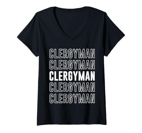Damen Geistlicher T-Shirt mit V-Ausschnitt Damen Geistlicher T-Shirt mit V-Ausschnitt von Clergyman Apparel