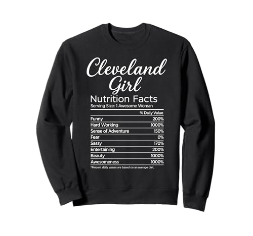 Cleveland Girl Nährwertangaben Ohio Village Columbus Sports Sweatshirt von Cleveland City Apparel