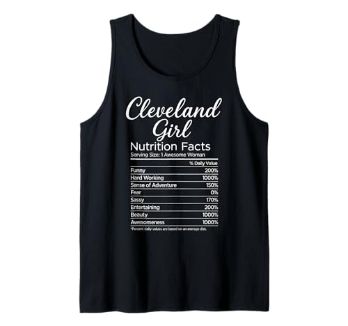 Cleveland Girl Nährwertangaben Ohio Village Columbus Sports Tank Top von Cleveland City Apparel