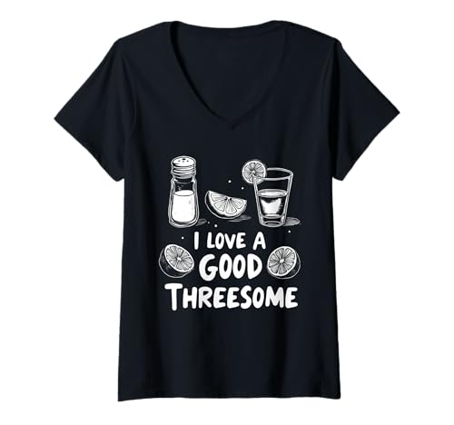 Damen Lustig, ich Liebe einen Guten Tequila zu dritt T-Shirt mit V-Ausschnitt Damen Lustig, ich Liebe einen Guten Tequila zu dritt T-Shirt mit V-Ausschnitt von Clever Cocktail Humor Enthusiasts