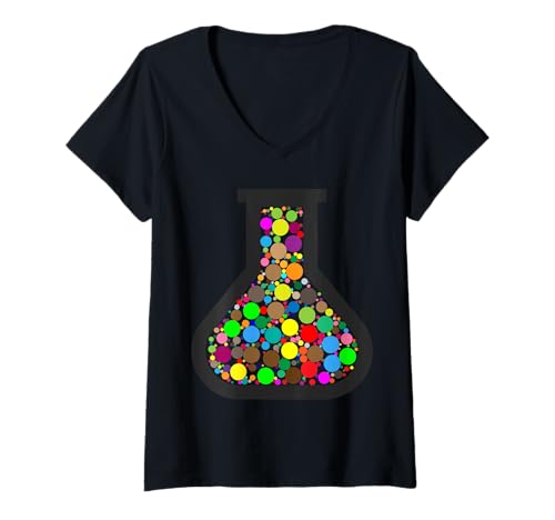 Damen Science Chemie Erlenmeyerkolben T-Shirt mit V-Ausschnitt Damen Science Chemie Erlenmeyerkolben T-Shirt mit V-Ausschnitt von Clever Witty Erlenmeyer Flask Designs