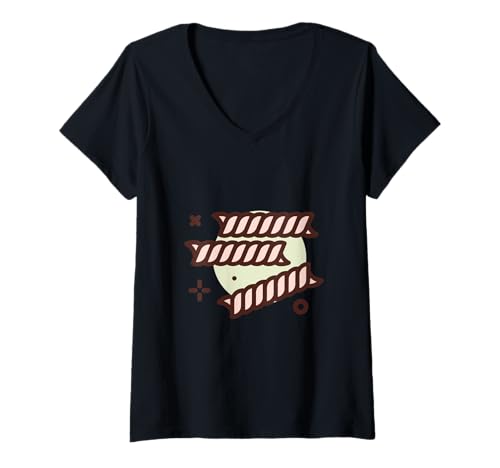 Damen Wirklich wie Fusilli Pasta T-Shirt mit V-Ausschnitt Damen Wirklich wie Fusilli Pasta T-Shirt mit V-Ausschnitt von Clever Witty Fusilli Designs