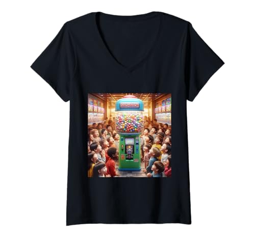 Damen Wirklich wie Gachapon Japanisches Gashapon-Spielzeug T-Shirt mit V-Ausschnitt Damen Wirklich wie Gachapon Japanisches Gashapon-Spielzeug T-Shirt mit V-Ausschnitt von Clever Witty Gachapon Designs