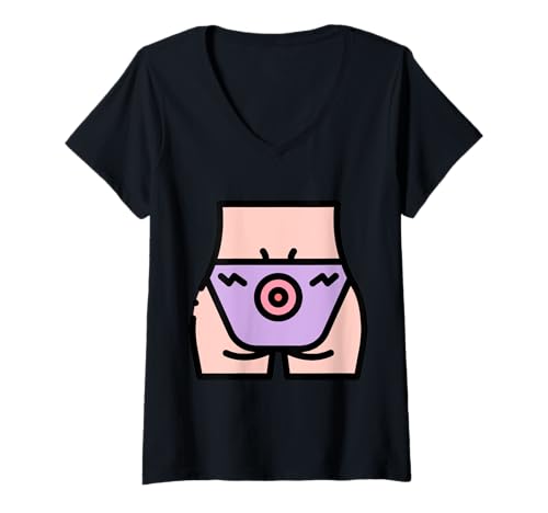 Damen Hämorrhoiden-Held T-Shirt mit V-Ausschnitt Damen Hämorrhoiden-Held T-Shirt mit V-Ausschnitt von Clever Witty Hemorrhoid Designs