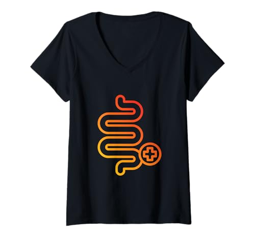 Damen Mikrobiom Darmgesundheit Mikrobiota T-Shirt mit V-Ausschnitt Damen Mikrobiom Darmgesundheit Mikrobiota T-Shirt mit V-Ausschnitt von Clever Witty Microbiome Designs