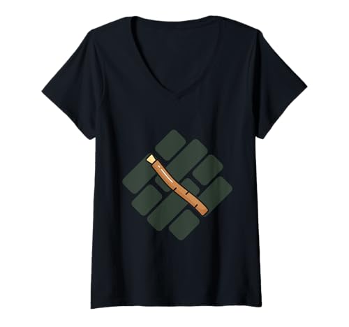 Damen Miswak Zahnbürste Kaustab T-Shirt mit V-Ausschnitt Damen Miswak Zahnbürste Kaustab T-Shirt mit V-Ausschnitt von Clever Witty Miswak Designs