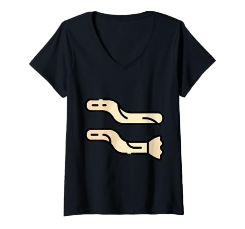 Damen Miswak Zahnbürste Kaustab T-Shirt mit V-Ausschnitt Damen Miswak Zahnbürste Kaustab T-Shirt mit V-Ausschnitt von Clever Witty Miswak Designs