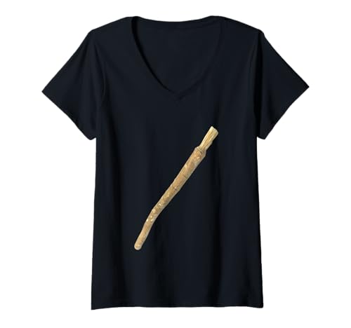 Damen Miswak Zahnbürste Kaustab T-Shirt mit V-Ausschnitt Damen Miswak Zahnbürste Kaustab T-Shirt mit V-Ausschnitt von Clever Witty Miswak Designs