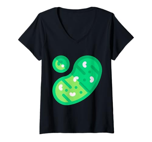 Damen Mitochondrien Zellbiologie Energie ATP T-Shirt mit V-Ausschnitt Damen Mitochondrien Zellbiologie Energie ATP T-Shirt mit V-Ausschnitt von Clever Witty Mitochondria Designs