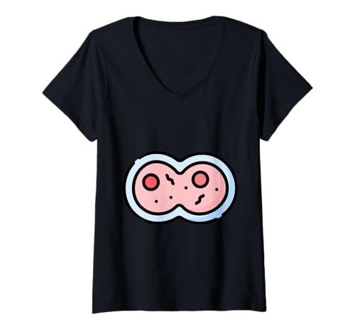 Damen Mitose Zellteilung Mikrobiologie Zellbiologie T-Shirt mit V-Ausschnitt Damen Mitose Zellteilung Mikrobiologie Zellbiologie T-Shirt mit V-Ausschnitt von Clever Witty Mitosis Designs