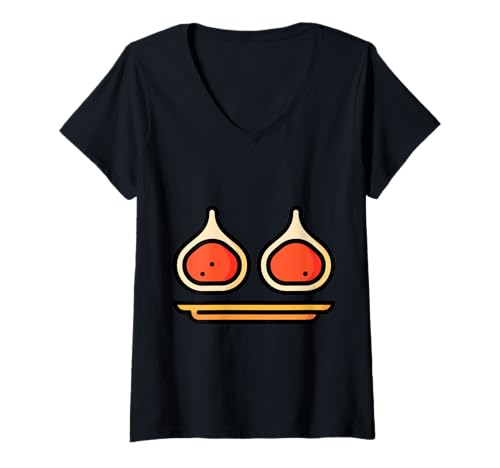 Damen Wirklich wie Modak Sweet Dumpling Lord Ganesh T-Shirt mit V-Ausschnitt von Clever Witty Modak Designs