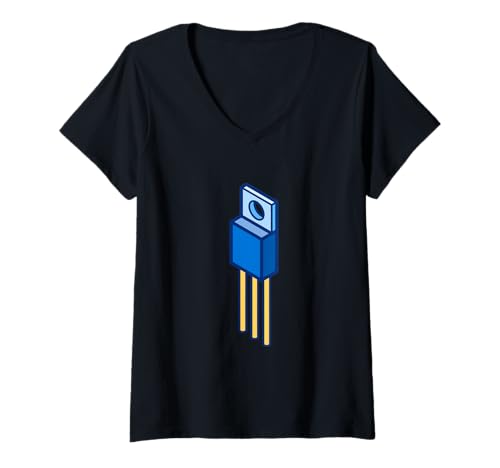 Damen Mosfet Metalloxid-Halbleiter-Feldeffekttransistor T-Shirt mit V-Ausschnitt Damen Mosfet Metalloxid-Halbleiter-Feldeffekttransistor T-Shirt mit V-Ausschnitt von Clever Witty Mosfet Designs