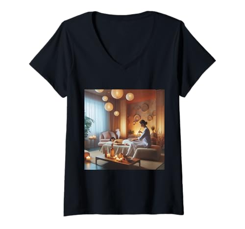 Damen Wirklich wie Moxibustions-Akupunktur T-Shirt mit V-Ausschnitt Damen Wirklich wie Moxibustions-Akupunktur T-Shirt mit V-Ausschnitt von Clever Witty Moxibustion Designs