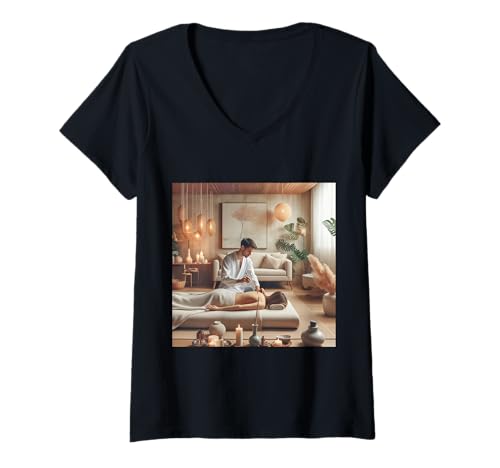 Damen Wirklich wie Moxibustions-Akupunktur T-Shirt mit V-Ausschnitt Damen Wirklich wie Moxibustions-Akupunktur T-Shirt mit V-Ausschnitt von Clever Witty Moxibustion Designs