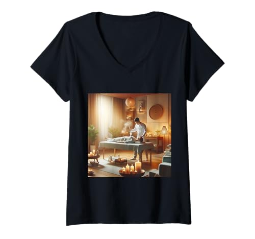 Damen Wirklich wie Moxibustions-Akupunktur T-Shirt mit V-Ausschnitt Damen Wirklich wie Moxibustions-Akupunktur T-Shirt mit V-Ausschnitt von Clever Witty Moxibustion Designs