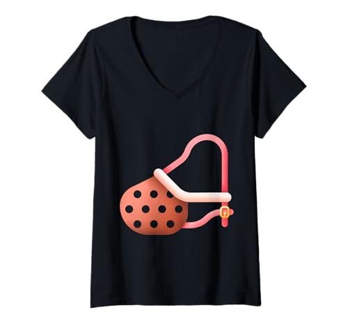Damen Maulkorb Zone Quiet Please T-Shirt mit V-Ausschnitt Damen Maulkorb Zone Quiet Please T-Shirt mit V-Ausschnitt von Clever Witty Muzzle Designs