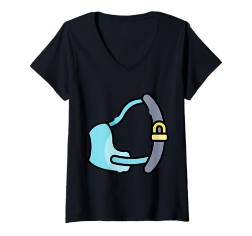 Damen Maulkorb Zone Quiet Please T-Shirt mit V-Ausschnitt Damen Maulkorb Zone Quiet Please T-Shirt mit V-Ausschnitt von Clever Witty Muzzle Designs