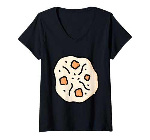 Damen Naan Fladenbrot T-Shirt mit V-Ausschnitt Damen Naan Fladenbrot T-Shirt mit V-Ausschnitt von Clever Witty Naan Designs