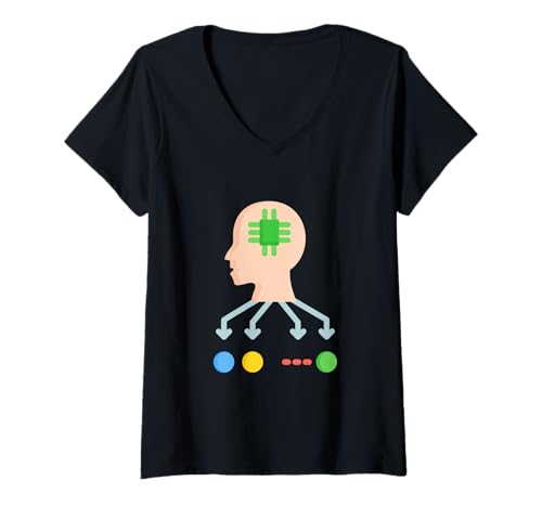 Damen Naives Bayes - Bayes-Theorem T-Shirt mit V-Ausschnitt von Clever Witty Naive Bayes Designs