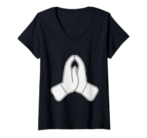 Damen Namaskar Grußgeste des Respekts Namaste Hindu-Yogic T-Shirt mit V-Ausschnitt Damen Namaskar Grußgeste des Respekts Namaste Hindu-Yogic T-Shirt mit V-Ausschnitt von Clever Witty Namaskar Designs