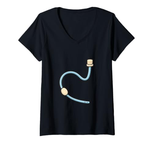 Damen Nasogastrische Intubation T-Shirt mit V-Ausschnitt Damen Nasogastrische Intubation T-Shirt mit V-Ausschnitt von Clever Witty Nasogastric Designs