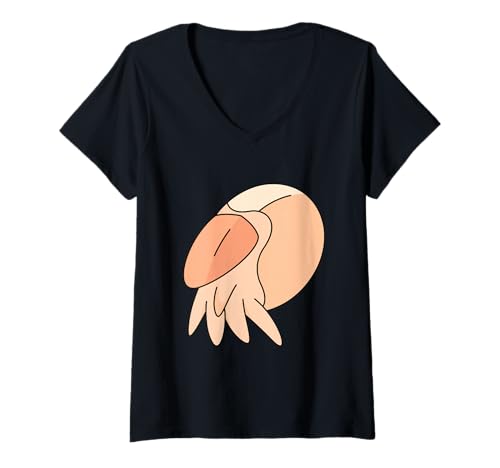 Damen Nautilus Unterwasser-Kopffüßer Spaß T-Shirt mit V-Ausschnitt Damen Nautilus Unterwasser-Kopffüßer Spaß T-Shirt mit V-Ausschnitt von Clever Witty Nautilus Designs