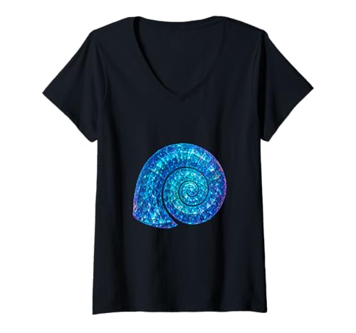 Damen Nautilus Unterwasser-Kopffüßer Spaß T-Shirt mit V-Ausschnitt Damen Nautilus Unterwasser-Kopffüßer Spaß T-Shirt mit V-Ausschnitt von Clever Witty Nautilus Designs