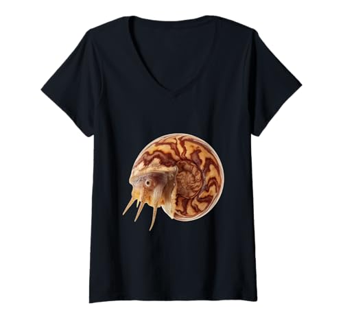 Damen Nautilus Unterwasser-Kopffüßer Spaß T-Shirt mit V-Ausschnitt Damen Nautilus Unterwasser-Kopffüßer Spaß T-Shirt mit V-Ausschnitt von Clever Witty Nautilus Designs