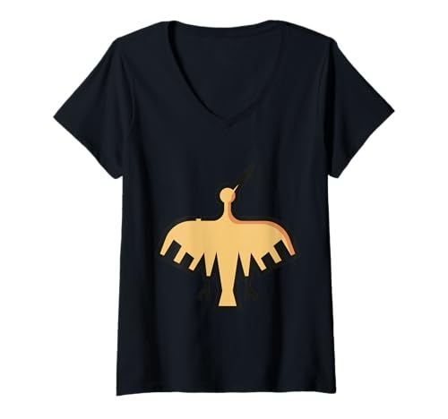 Damen Nazca Lines Peru Geoglyphen Retro T-Shirt mit V-Ausschnitt Damen Nazca Lines Peru Geoglyphen Retro T-Shirt mit V-Ausschnitt von Clever Witty Navratri Designs
