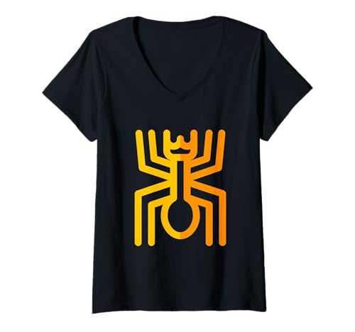 Damen Nazca Lines Peru Geoglyphen Retro T-Shirt mit V-Ausschnitt Damen Nazca Lines Peru Geoglyphen Retro T-Shirt mit V-Ausschnitt von Clever Witty Navratri Designs