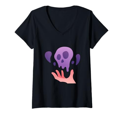 Damen Necromancy Necromancer Ich finde Freunde T-Shirt mit V-Ausschnitt Damen Necromancy Necromancer Ich finde Freunde T-Shirt mit V-Ausschnitt von Clever Witty Necromancer Designs