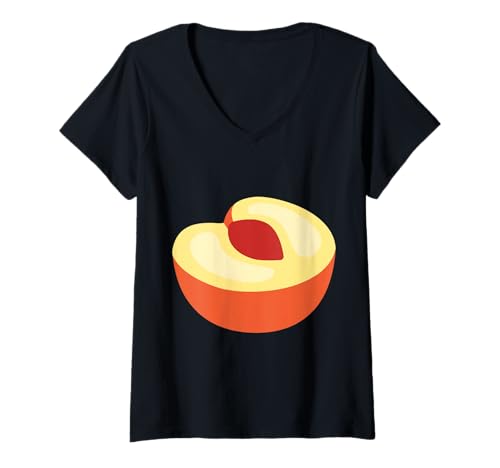 Damen Really Love Nectarines - Nektarine Pfirsichfrucht T-Shirt mit V-Ausschnitt Damen Really Love Nectarines - Nektarine Pfirsichfrucht T-Shirt mit V-Ausschnitt von Clever Witty Nectarine Designs