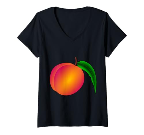 Damen Really Love Nectarines - Nektarine Pfirsichfrucht T-Shirt mit V-Ausschnitt Damen Really Love Nectarines - Nektarine Pfirsichfrucht T-Shirt mit V-Ausschnitt von Clever Witty Nectarine Designs