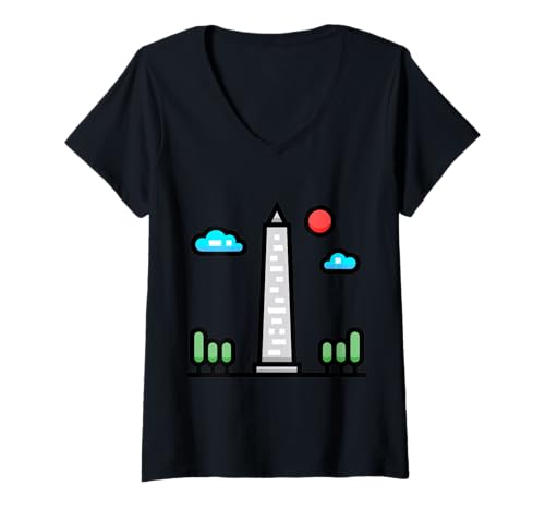 Damen Wirklich wie Obelisken – Obelisk-Denkmal T-Shirt mit V-Ausschnitt von Clever Witty Obelisk Designs