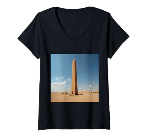 Damen Wirklich wie Obelisken – Obelisk-Denkmal T-Shirt mit V-Ausschnitt von Clever Witty Obelisk Designs