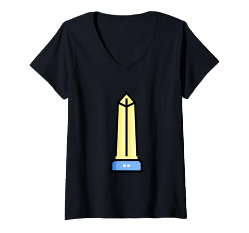 Damen Wirklich wie Obelisken – Obelisk-Denkmal T-Shirt mit V-Ausschnitt von Clever Witty Obelisk Designs