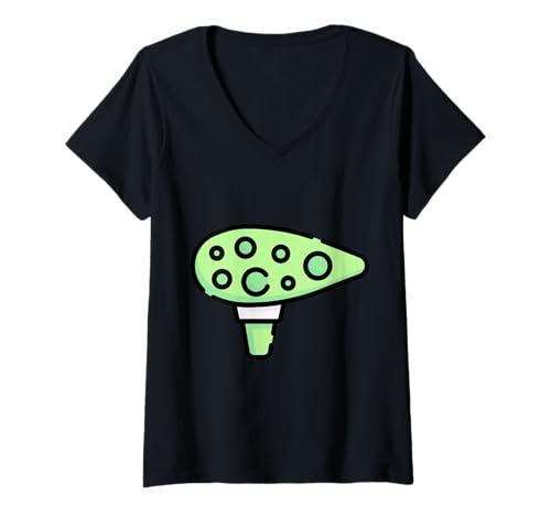 Damen Really Like Ocarina Musical Potato Flöte T-Shirt mit V-Ausschnitt Damen Really Like Ocarina Musical Potato Flöte T-Shirt mit V-Ausschnitt von Clever Witty Ocarina Designs