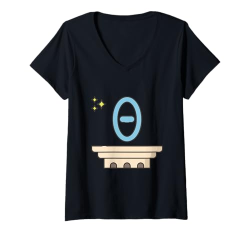 Damen Theta - Achtter Buchstabe des griechischen Alphabets T-Shirt mit V-Ausschnitt Damen Theta - Achtter Buchstabe des griechischen Alphabets T-Shirt mit V-Ausschnitt von Clever Witty Theta Designs