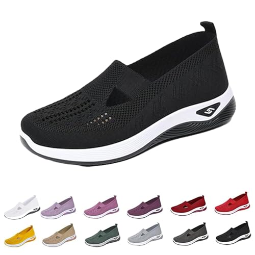 Clgorm Annelie Sommerschuhe Damen, Rutschfeste, Bequeme Und Leichte Orthopädische Mesh-Sneaker Mit Breiter Zehenpartie Mehr Balance (Black, Erwachsene, Damen, 39, Numerisch, EU Schuhgrößensystem, M) Clgorm Annelie Sommerschuhe Damen, Rutschfeste, Bequeme Und Leichte Orthopädische Mesh-Sneaker Mit Breiter Zehenpartie Mehr Balance (Black, Erwachsene, Damen, 39, Numerisch, EU Schuhgrößensystem, M) von Clgorm