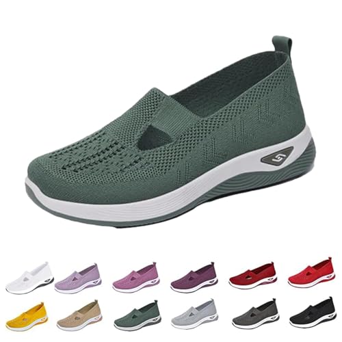 Clgorm Annelie Sommerschuhe Damen, Rutschfeste, Bequeme Und Leichte Orthopädische Mesh-Sneaker Mit Breiter Zehenpartie Mehr Balance (Green, Erwachsene, Damen, 41, Numerisch, EU Schuhgrößensystem, M) Clgorm Annelie Sommerschuhe Damen, Rutschfeste, Bequeme Und Leichte Orthopädische Mesh-Sneaker Mit Breiter Zehenpartie Mehr Balance (Green, Erwachsene, Damen, 41, Numerisch, EU Schuhgrößensystem, M) von Clgorm