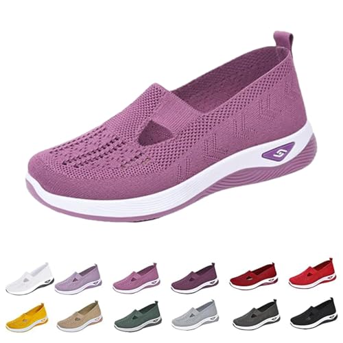 Clgorm Annelie Sommerschuhe Damen, Rutschfeste, Bequeme Und Leichte Orthopädische Mesh-Sneaker Mit Breiter Zehenpartie Mehr Balance (Purple, Erwachsene, Damen, 35, Numerisch, EU Schuhgrößensystem, M) Clgorm Annelie Sommerschuhe Damen, Rutschfeste, Bequeme Und Leichte Orthopädische Mesh-Sneaker Mit Breiter Zehenpartie Mehr Balance (Purple, Erwachsene, Damen, 35, Numerisch, EU Schuhgrößensystem, M) von Clgorm