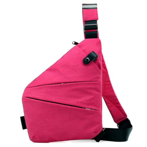 Simplify Living Anti-Diebstahl-Umhängetasche, Rfid für Damen und Herren, Diebstahlschutz, schmale Schlinge, mehrere Taschen, Brusttasche mit verstellbarem Riemen, rose, medium von Clgorm
