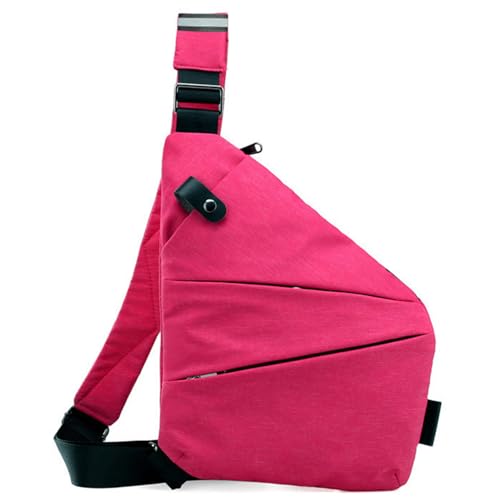 Simplify Living Anti-Diebstahl-Umhängetasche, Rfid für Damen und Herren, Diebstahlschutz, schmale Schlinge, mehrere Taschen, Brusttasche mit verstellbarem Riemen, rose, medium von Clgorm