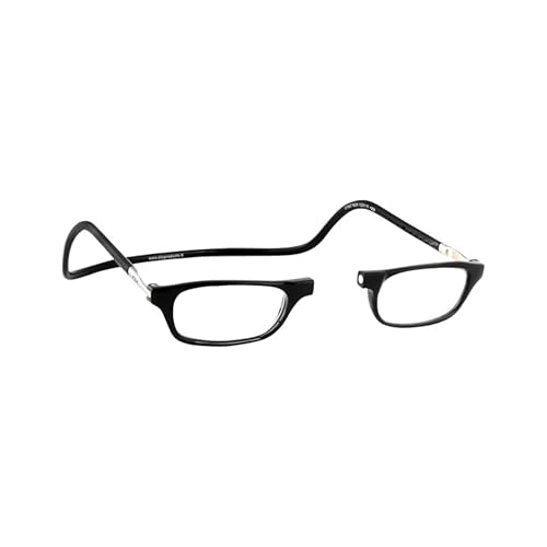 CliC Eyewear - Lesebrillen - mit flexiblen Magneten - Original CLIC CLASSIC - Lesebrillen für Damen und Herren (3.0, Schwarz) von CliC Eyewear