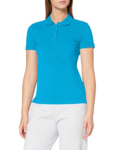 CliQue Damen Regular Fit Poloshirt,Blau (Türkis), 38 EU (Herstellergröße:Medium) von Clique